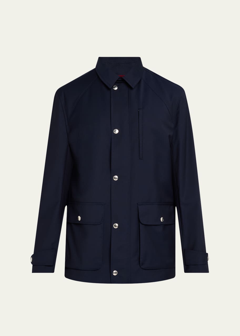 Brunello Cucinelli Men's Wool Full-Zip Travel Jacket - Bergdorf