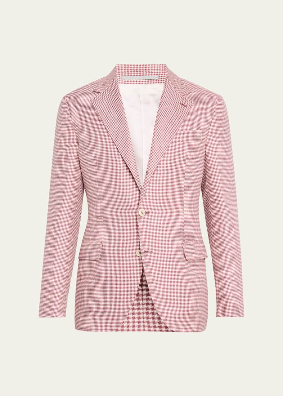 Image 1 of 1: Men's Houndstooth Single-Breasted Sport Coat