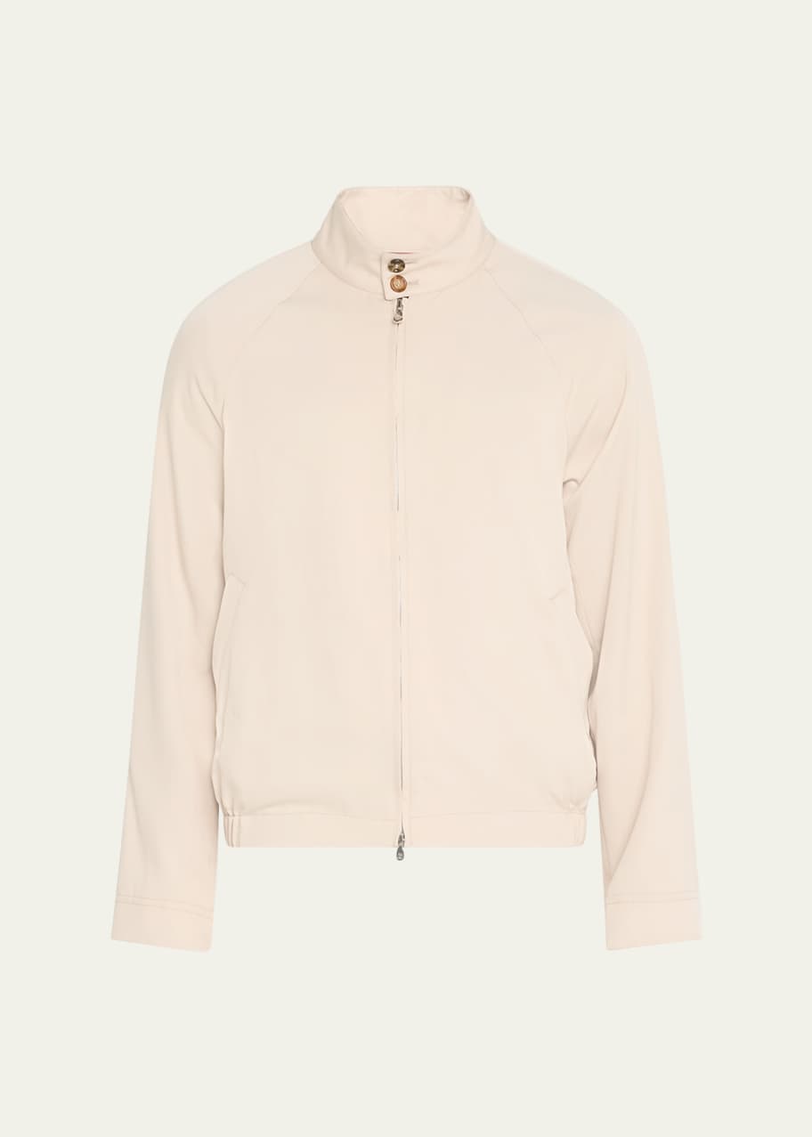Image 1 of 1: Men's Silk Full-Zip Blouson