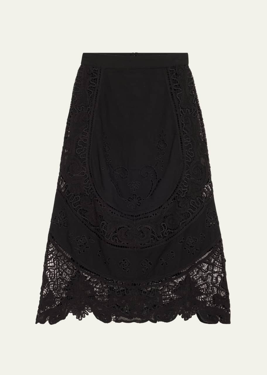 Image 1 of 1: Gianna Lace Midi Skirt