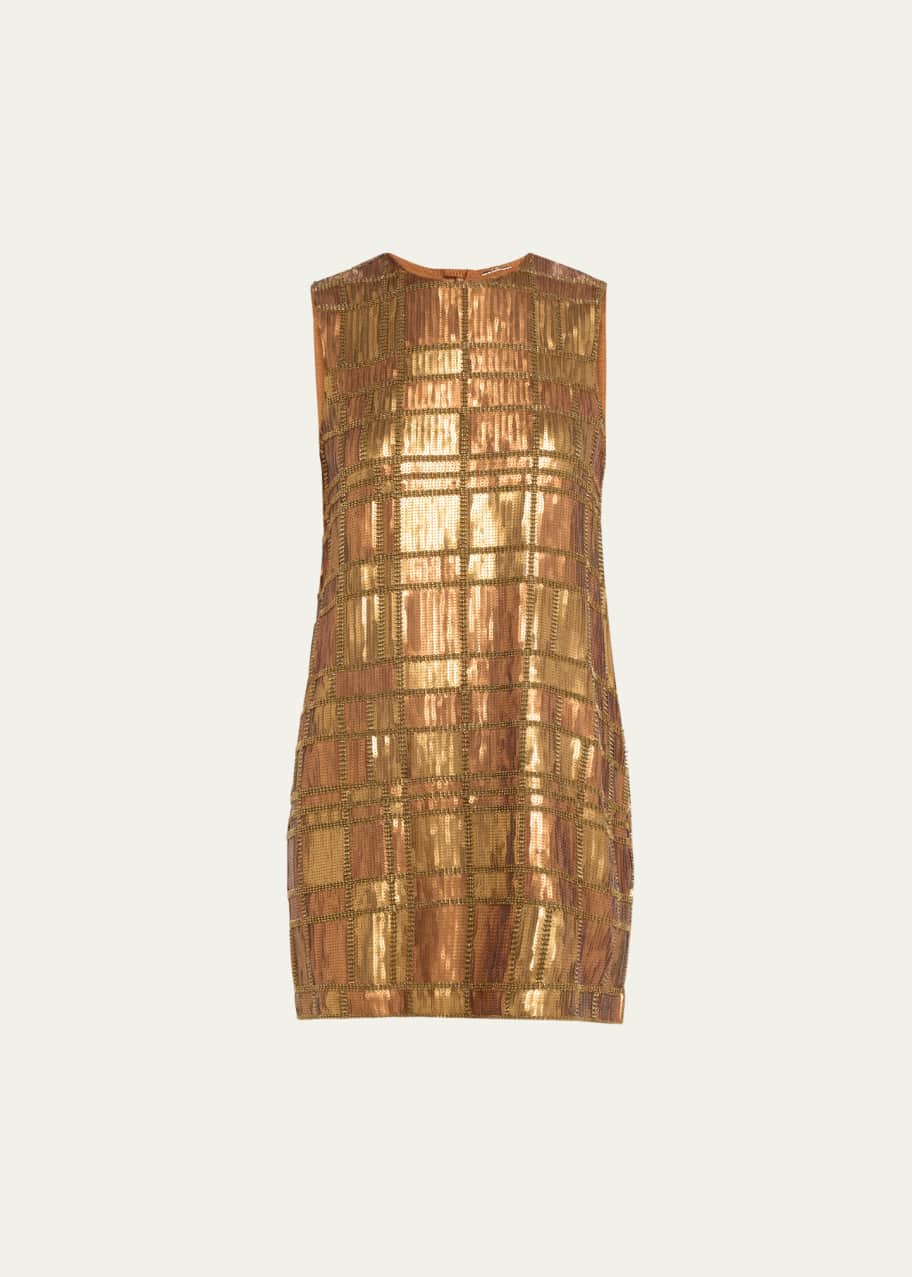 Image 1 of 1: Emani Sequined Mini Shift Dress