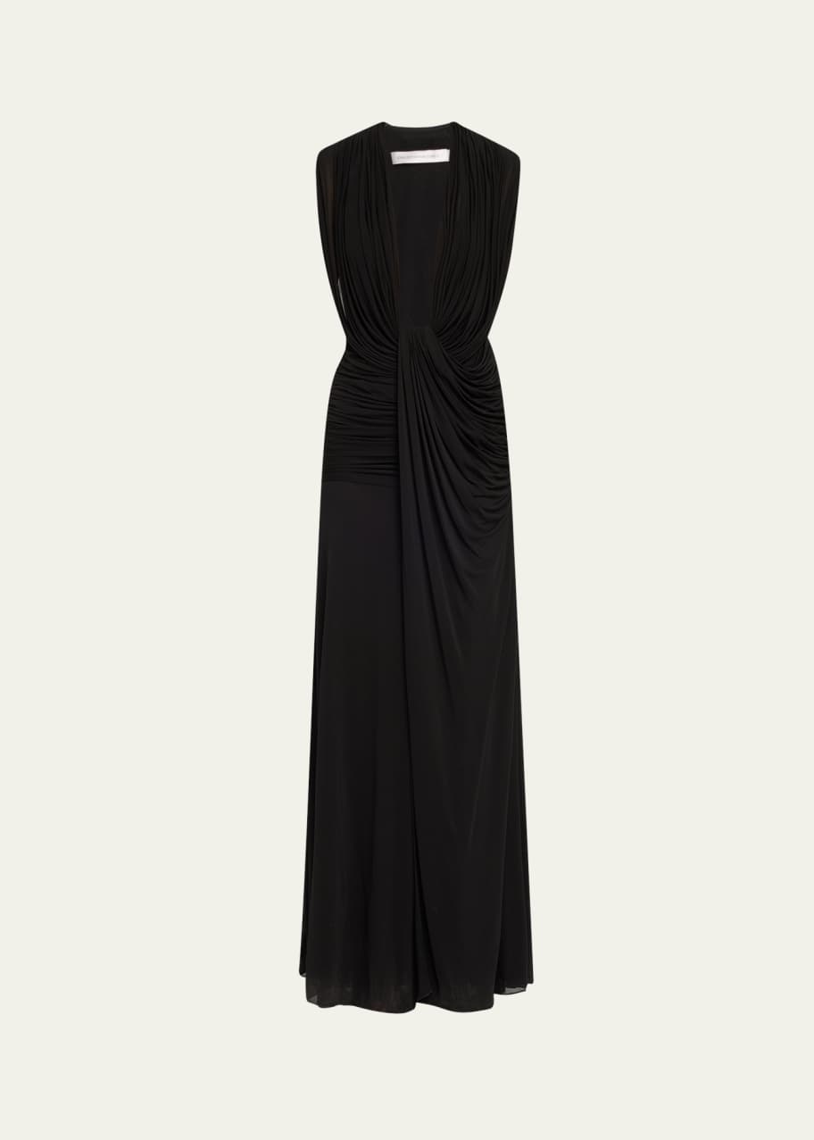 Image 1 of 1: Ripple Draped Double-Layer Gown