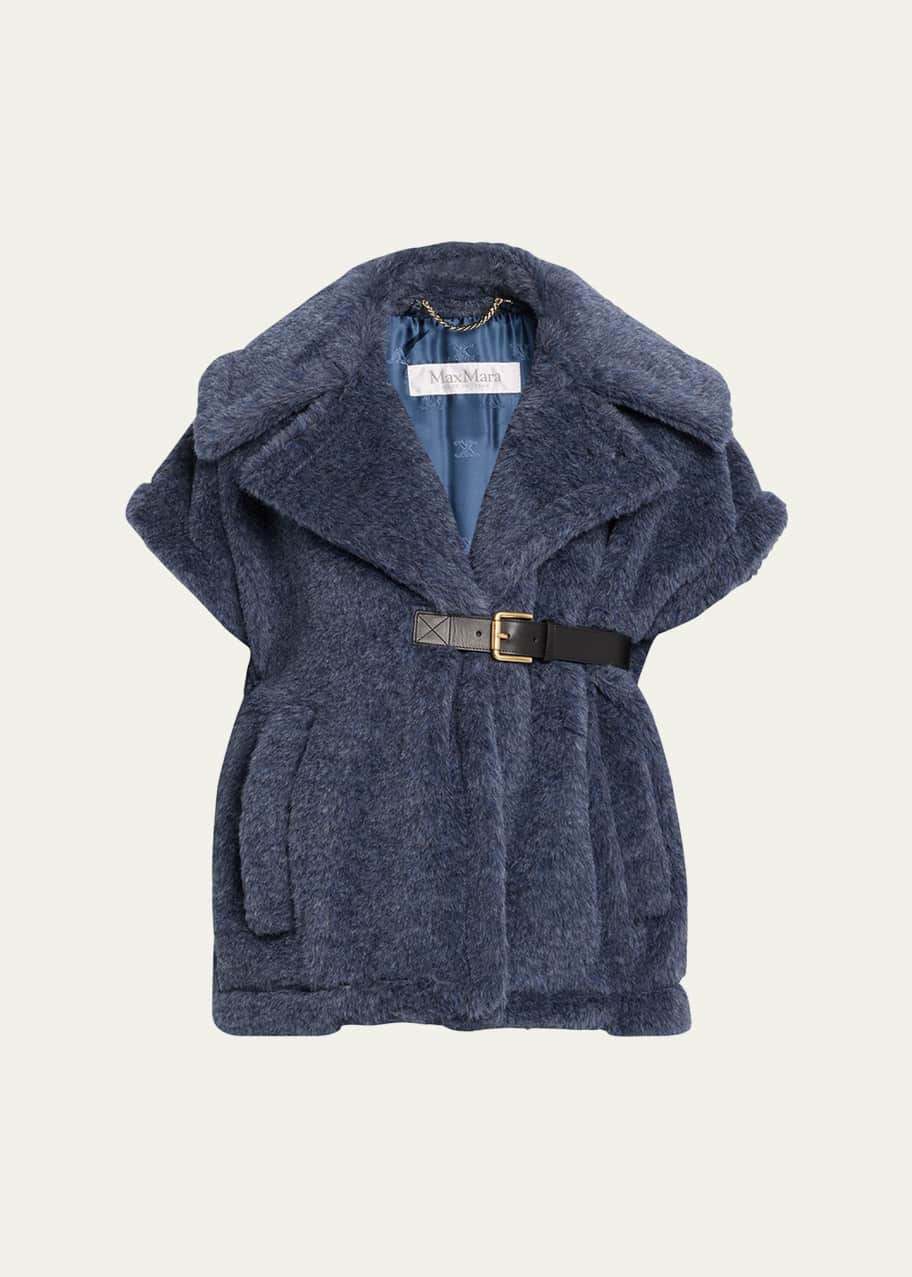 Image 1 of 1: Belted Wool Vest Cape