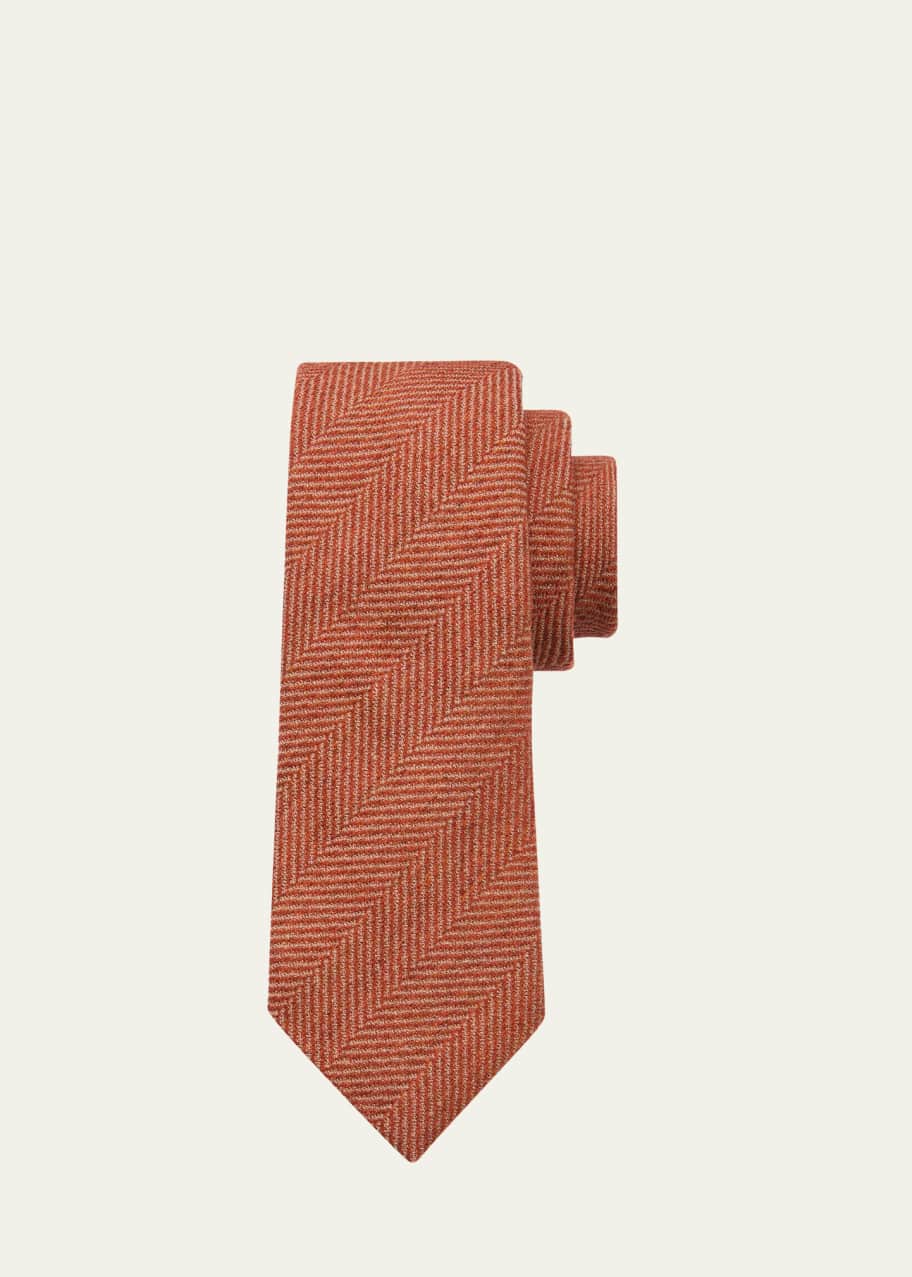 Image 1 of 1: Men's Jacquard Herringbone Tie