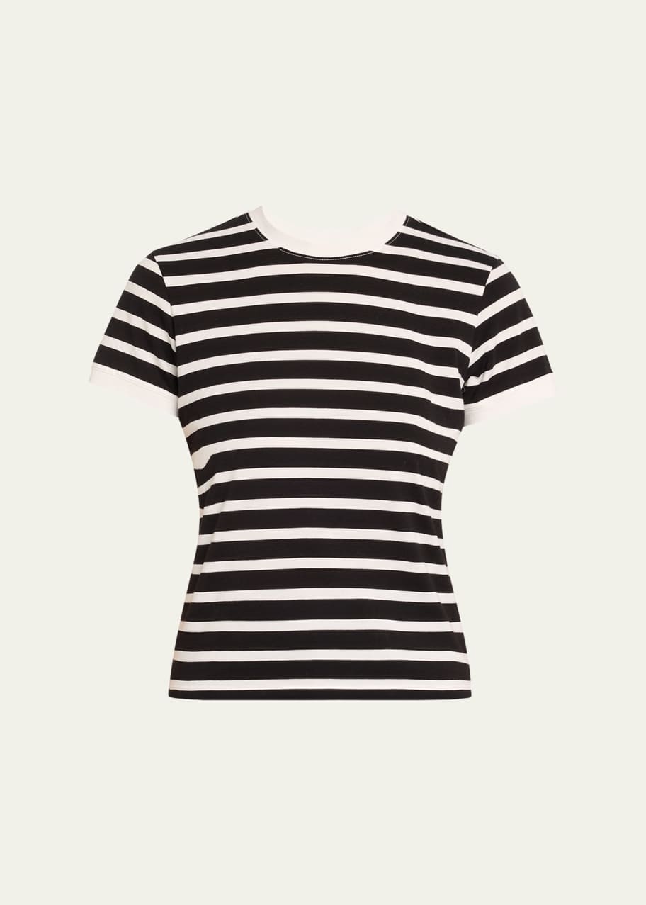 Image 1 of 1: Stripe Crewneck Baby Tee