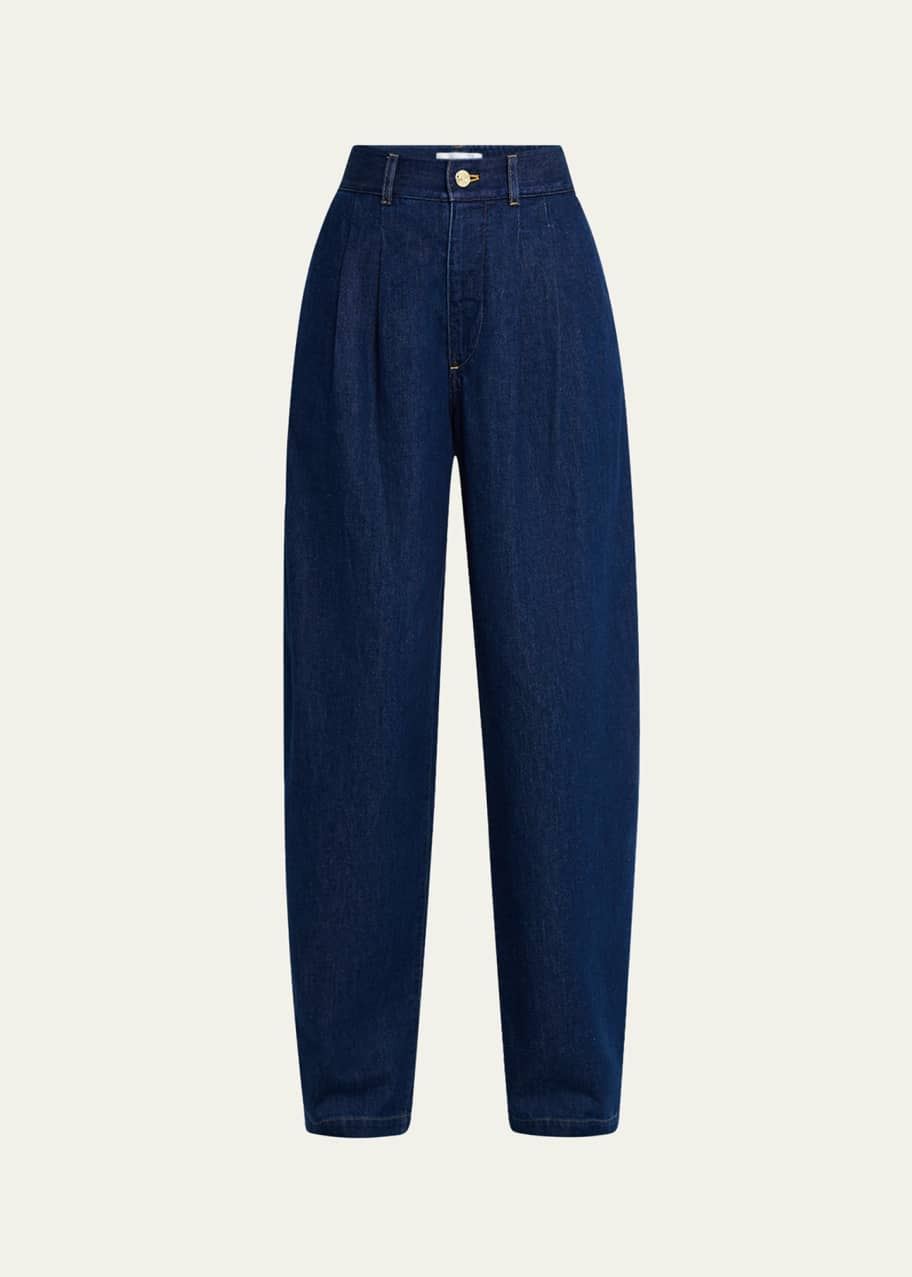 Image 1 of 1: Trapunto Denim Trousers