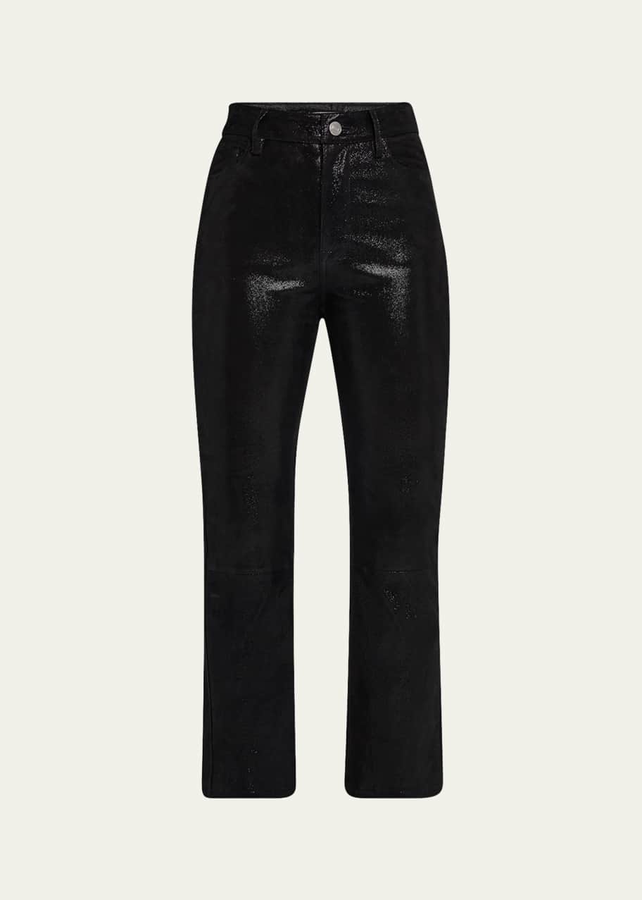 Image 1 of 1: Le Crop Mini Boot Leather Pants
