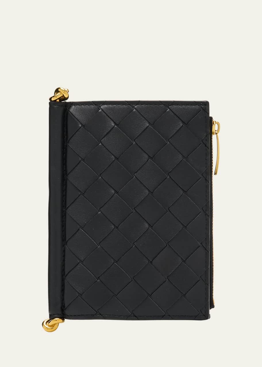 [ボッテガヴェネタ]Medium ソルスティス財布(Black/Grey) Bottega Veneta Solstice Medium Bifold Wallet - Bergdorf Goodman