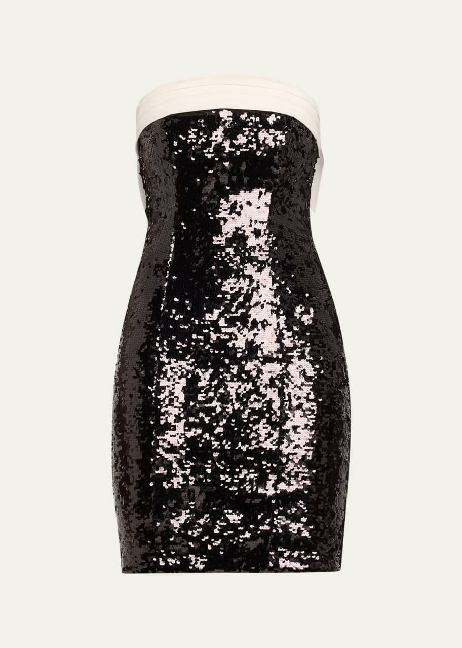 Alice+Olivia■Sibella Sequin Bow Strapless Dress■ドレス 618VUKF1HCL._UY350_.jpg