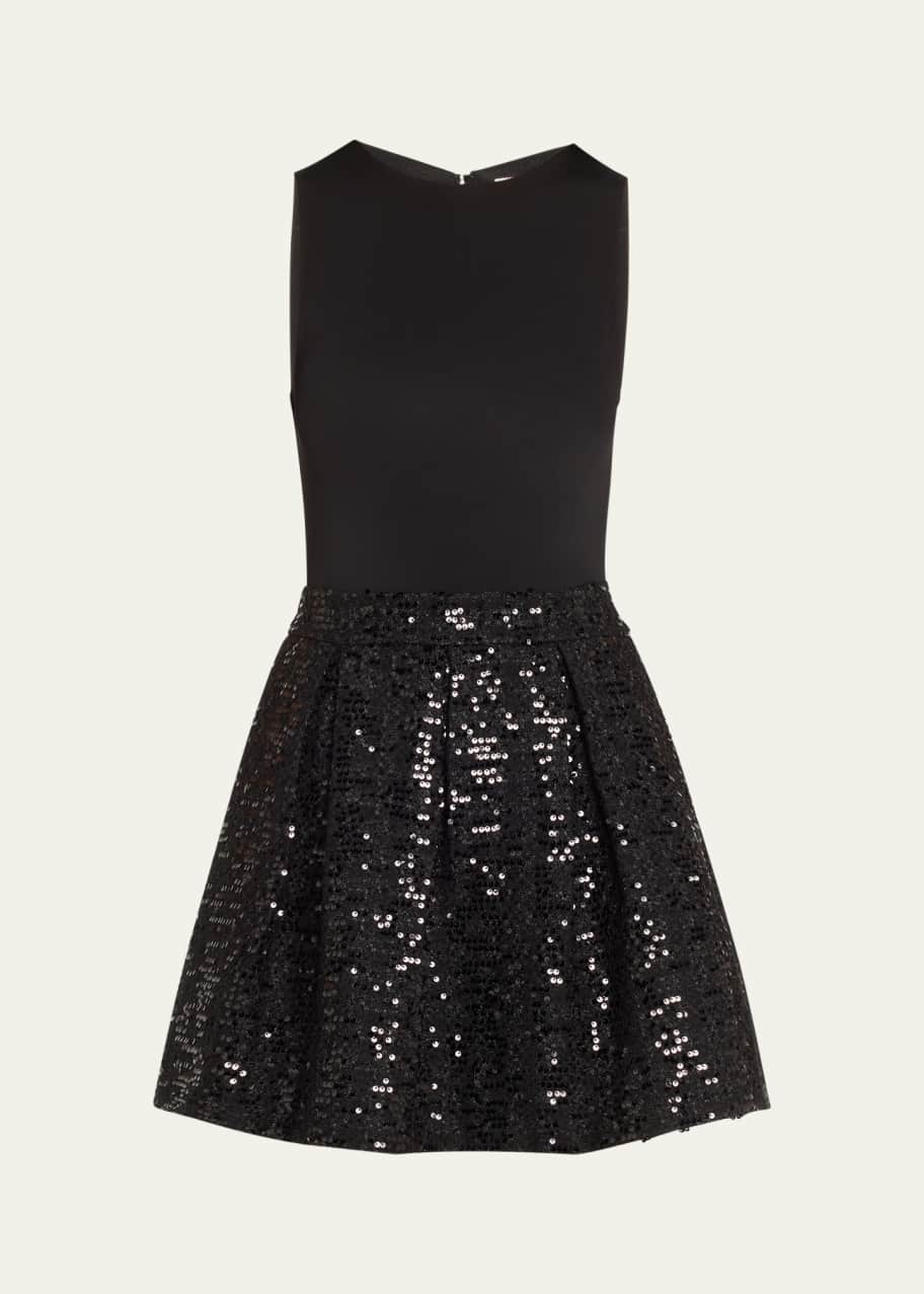 alice and olivia black sequin dress Alice + Olivia Luciana Slip Dress in Social Hour Black – Leigh's of Breton  Village