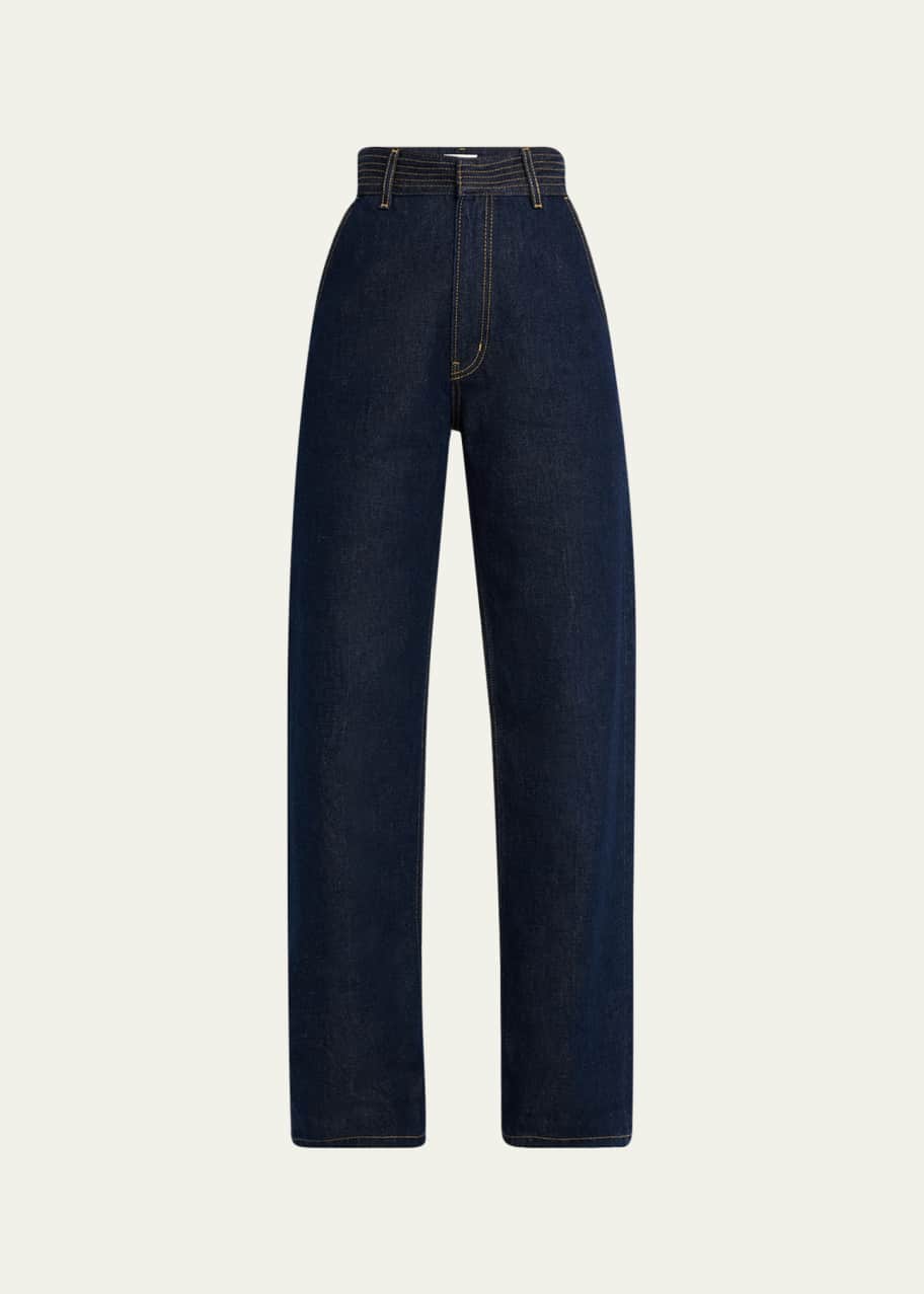Image 1 of 1: The Trapunto Trouser Rinse Jeans