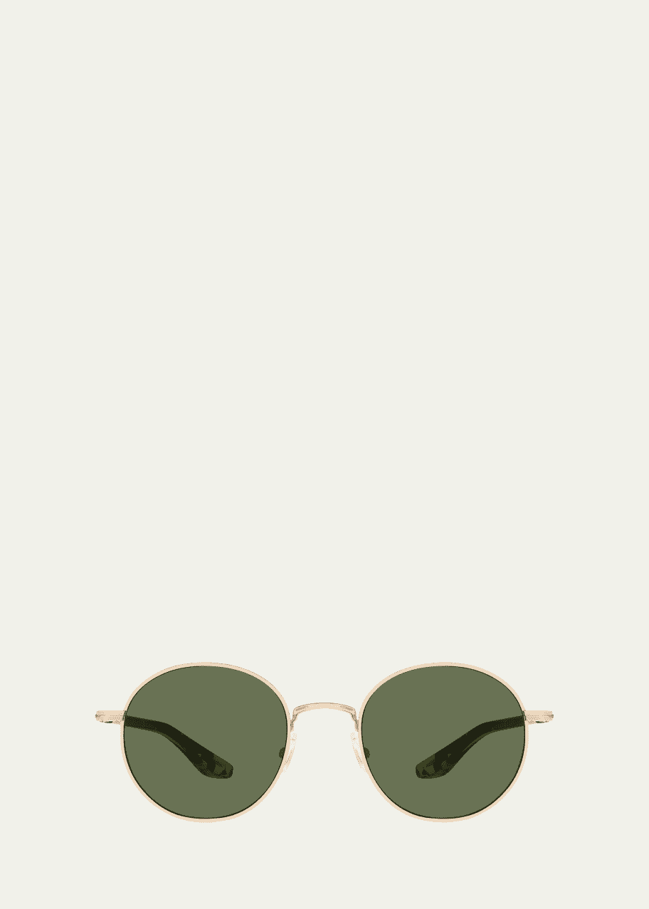 Image 1 of 1: Caster Round Titanium Sunglasses