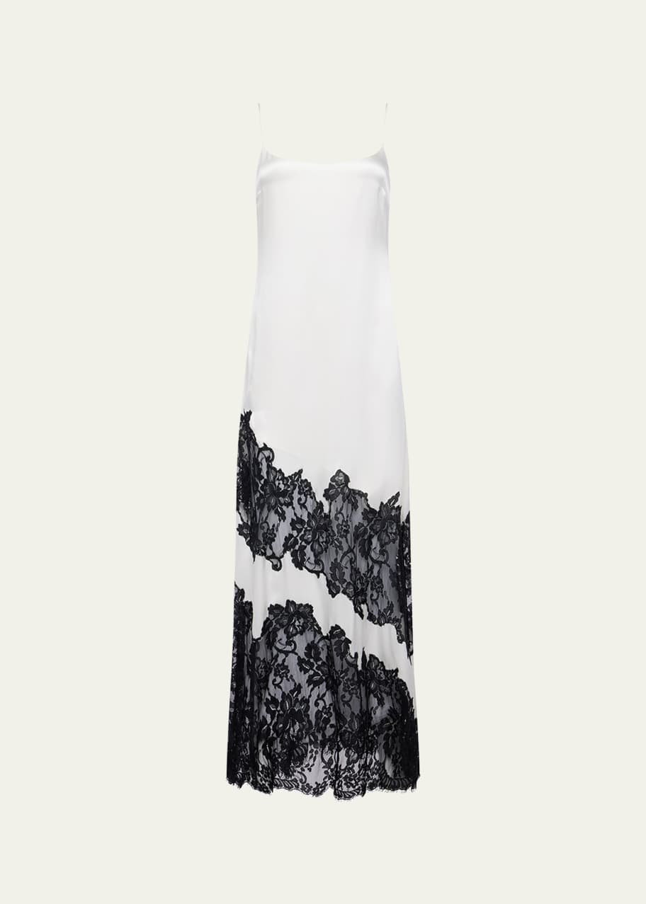 Image 1 of 1: Silvana Satin Lace Gown