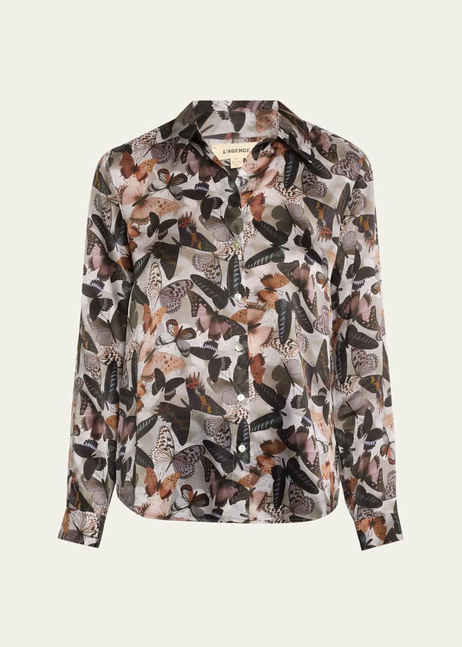 rosy monster / butterfly blouse タグ付 ROJITA Heart Buckle Chain Long Sleeve Blouse