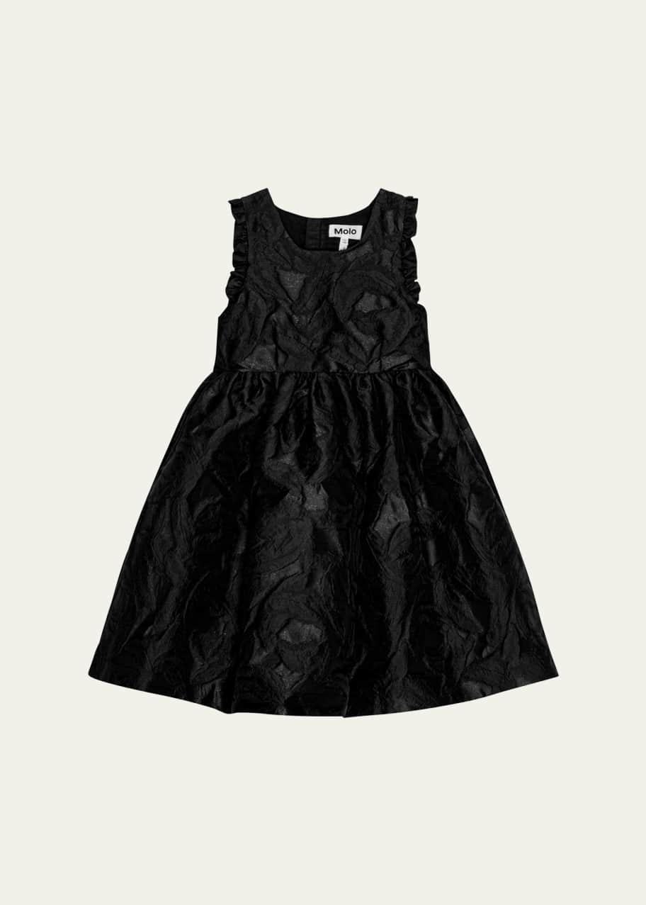 Image 1 of 1: Girl's Cortney Textured A-Line Dress, Size 3T-6