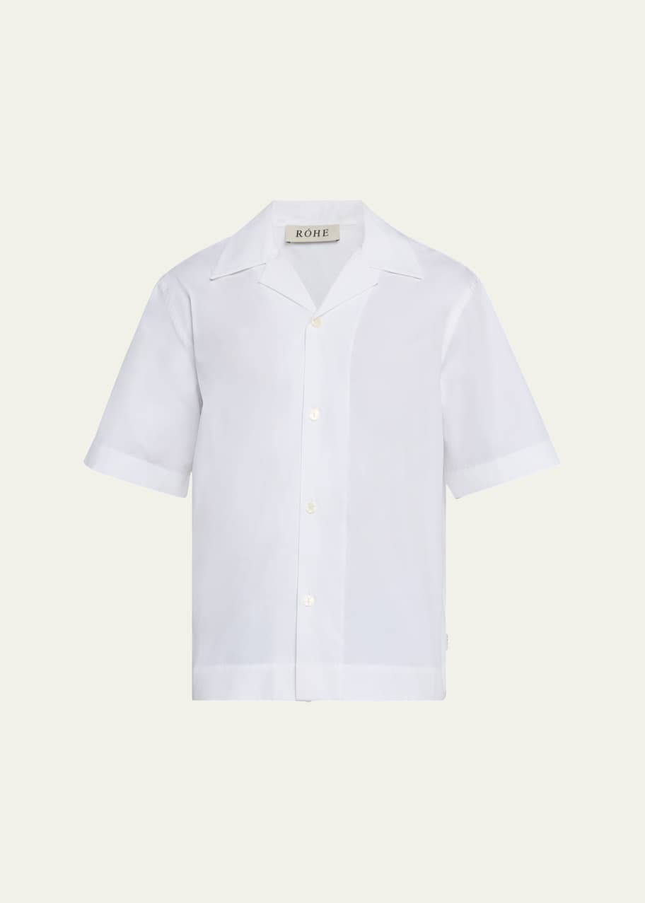 Image 1 of 1: Men's Oversized Cotton Camp Shirt