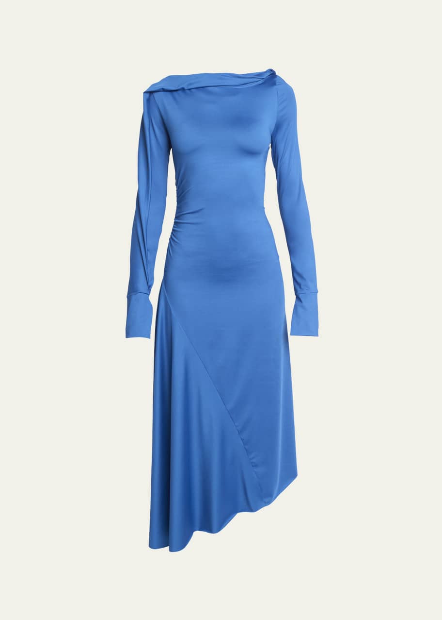 blue dress for baby girl Asymmetric Jersey Maxi Dress 2 main image 1