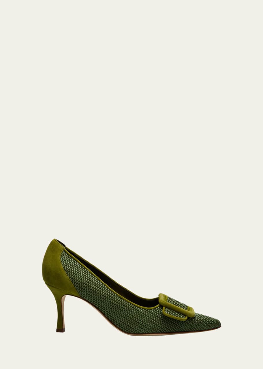 Image 1 of 1: Maysale Woven Buckle Pumps