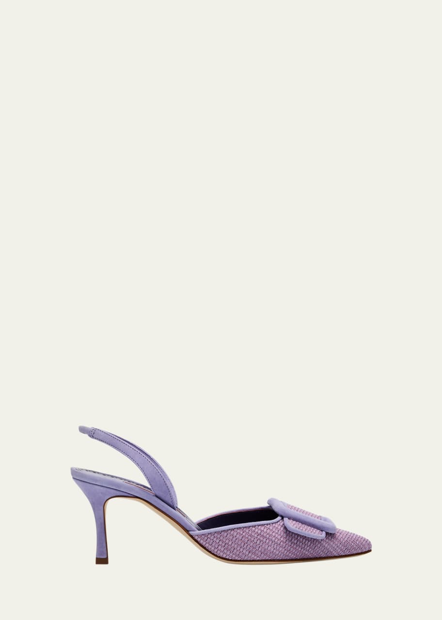 Image 1 of 1: Maysli Woven Buckle Slingback Pumps
