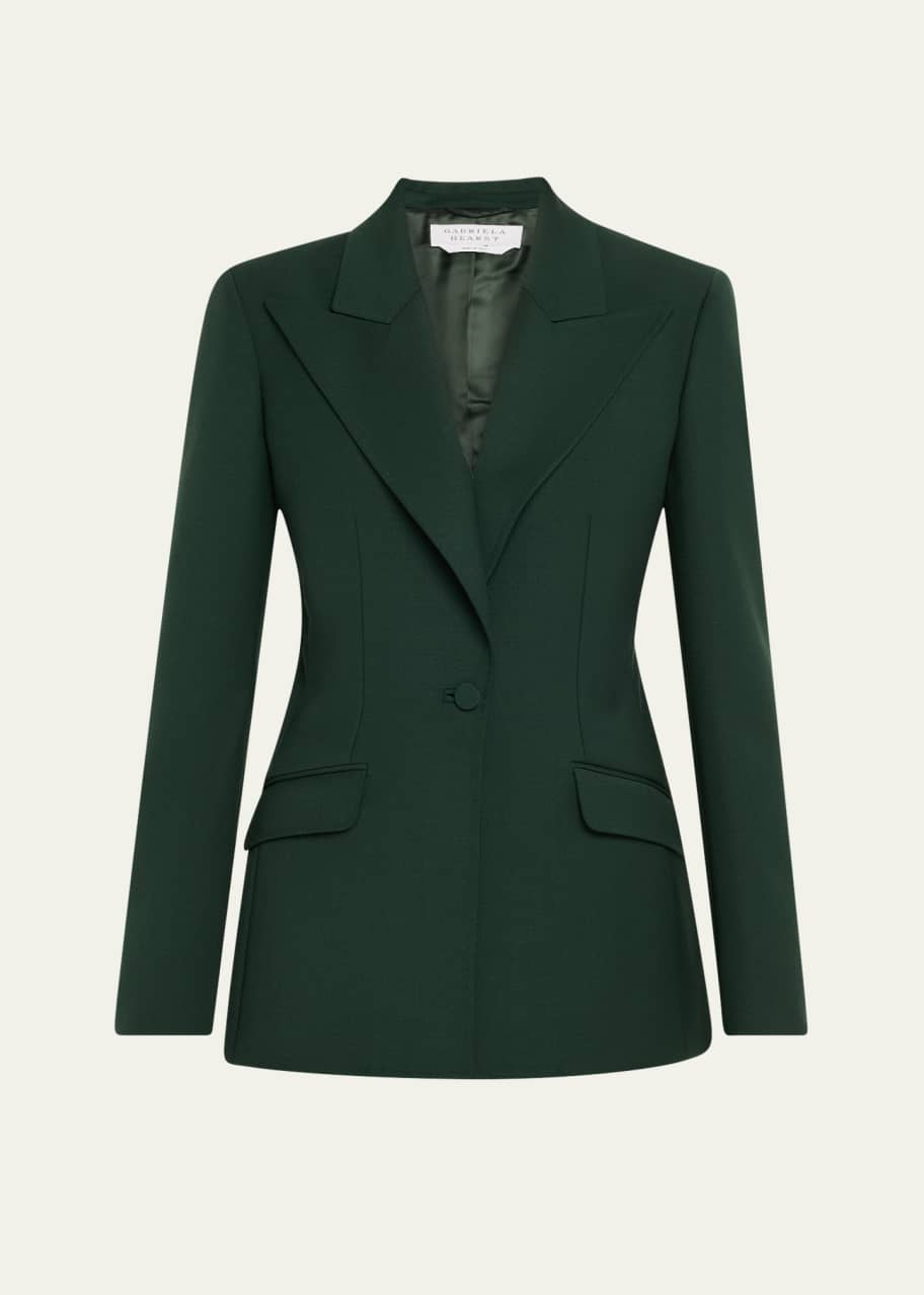 Image 1 of 1: Leiva Tailored Wool Blazer