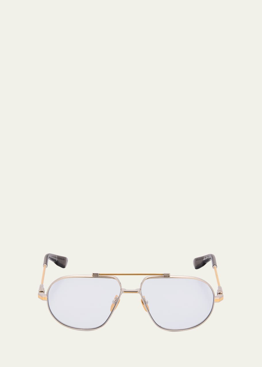Image 1 of 1: x George Cortina Men's Hollywood Titanium Aviator Sunglasses