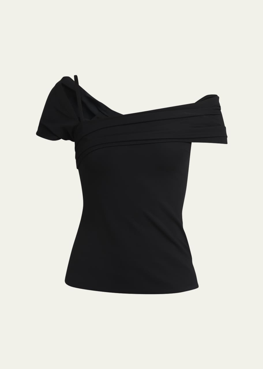 Image 1 of 1: Off-the-Shoulder Stretch Blouse