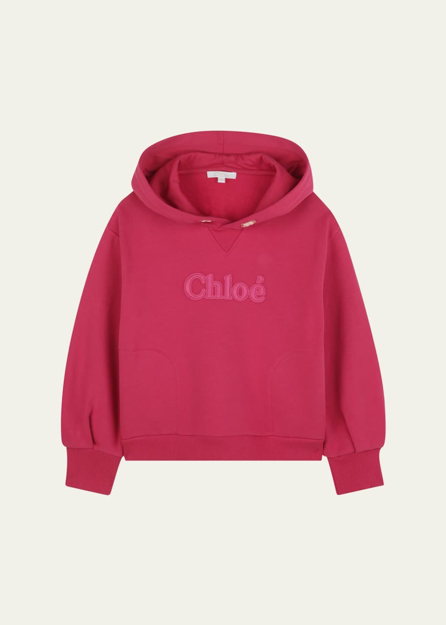 Image 1 of 1: Girl's Hoodie W/ Embroidered Logo, Size 4-5