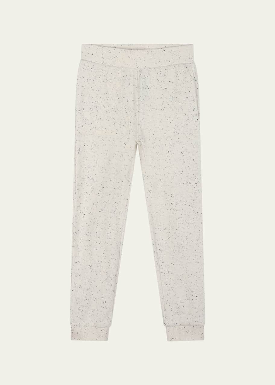 Image 1 of 1: Kid's Speckled Logo-Embroidered Sweatpants, Size 6-8