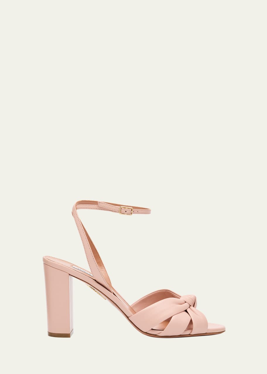 サンダル・ミュール Aquazzura NINA PUMP SANDALS Nina Petal Knotted Leather Sandal