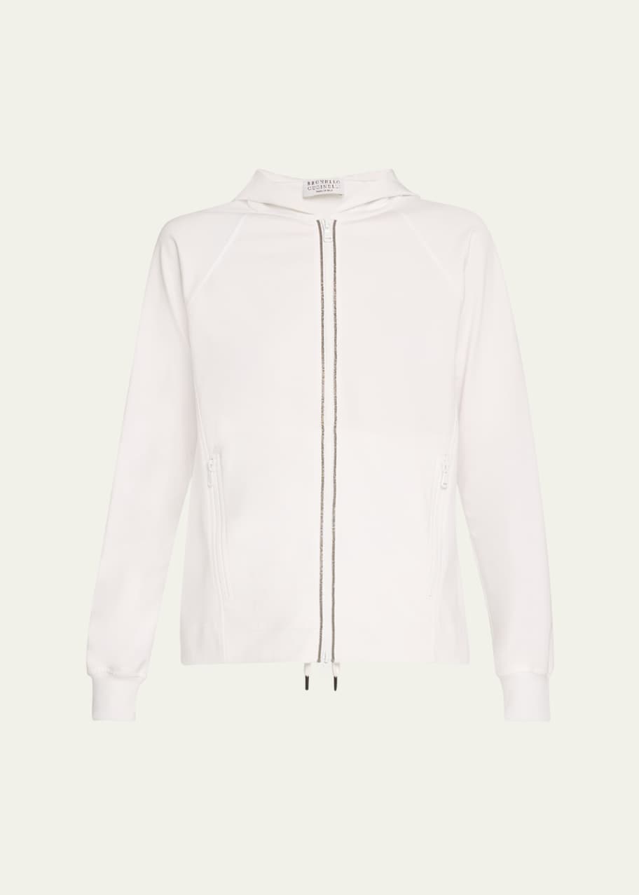Image 1 of 1: Monili Techno Jersey Zip-Front Hoodie