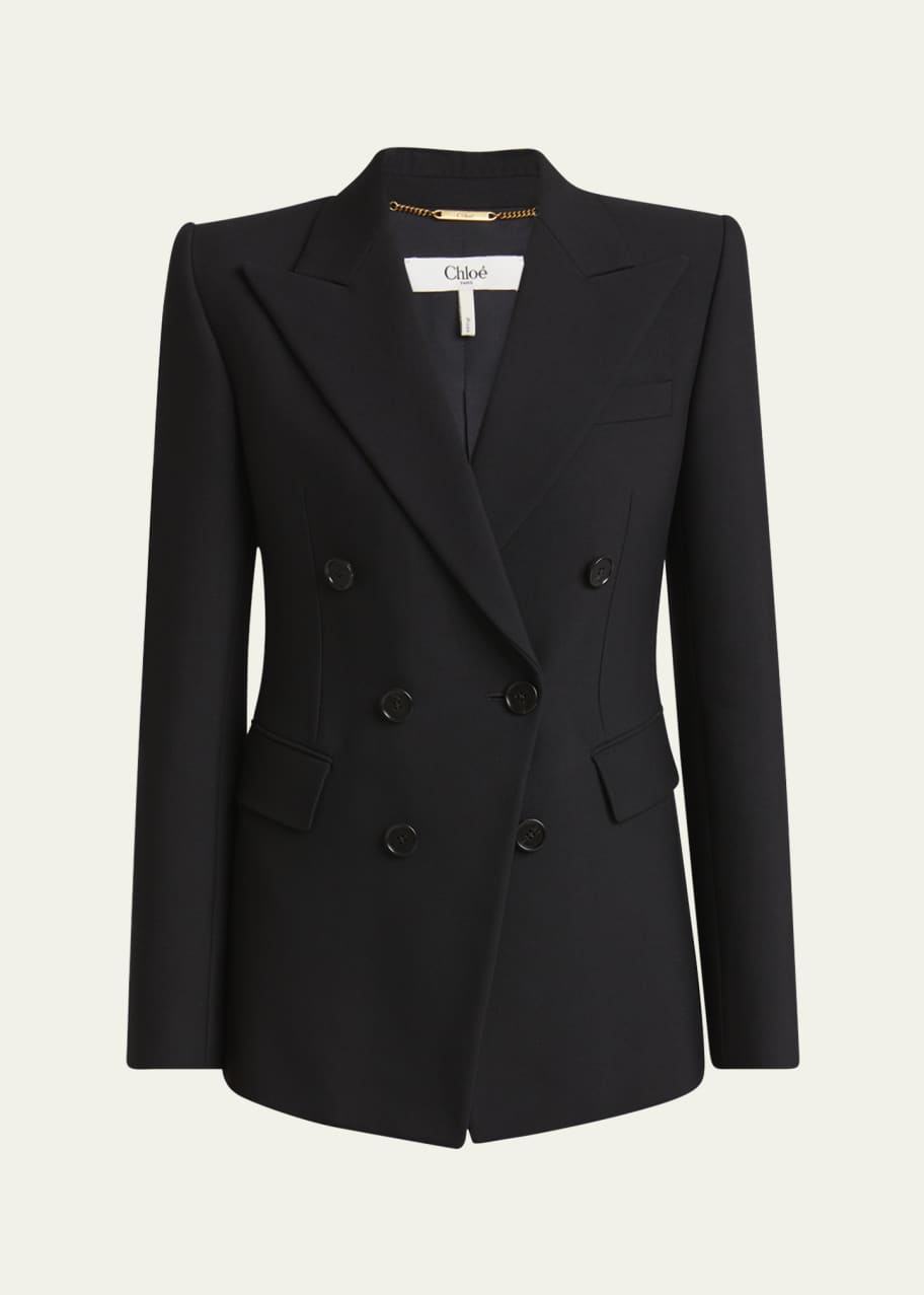 【VIP価格】CHLOE Double-breasted Blazer Chloe Double-Breasted Wool Blazer Jacket - Bergdorf Goodman
