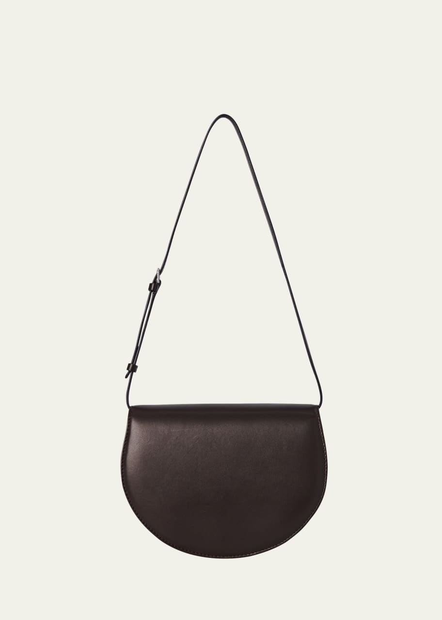 Image 1 of 1: Canteen Saddle Shoulder Bag in Napa Leather