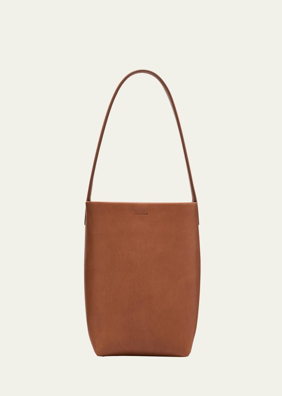The Row Park Small North-South Tote Bag in Saddle Leather