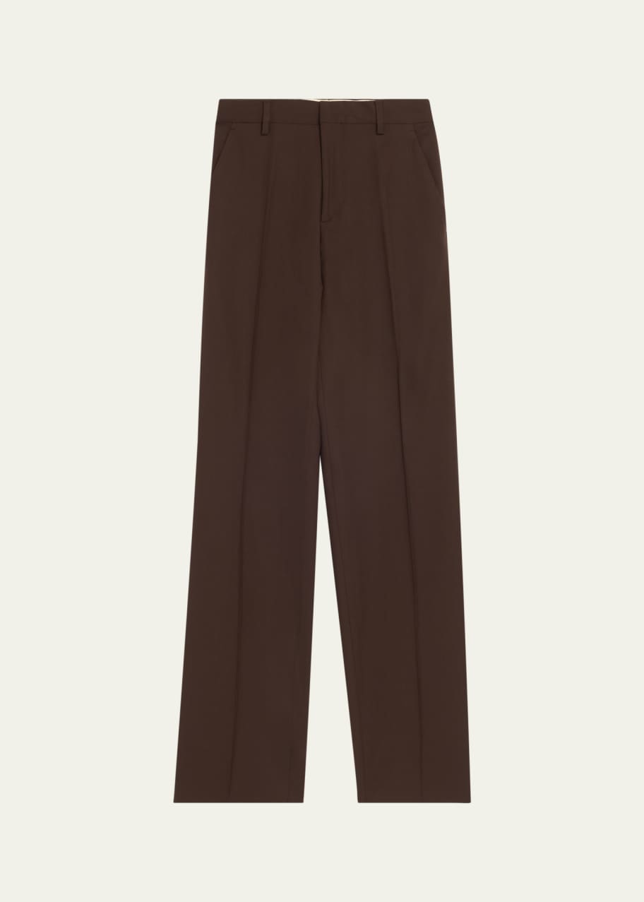 Image 1 of 1: Straight Leg Wool Pants