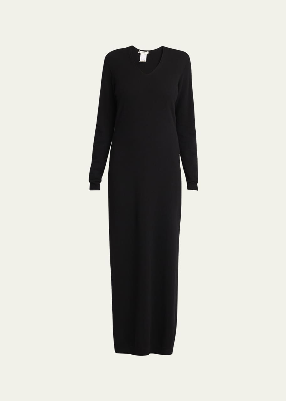 blue and black viral dress RALPH LAUREN Size M Black Cashmere Solid Dress – Labels Luxury main image 1