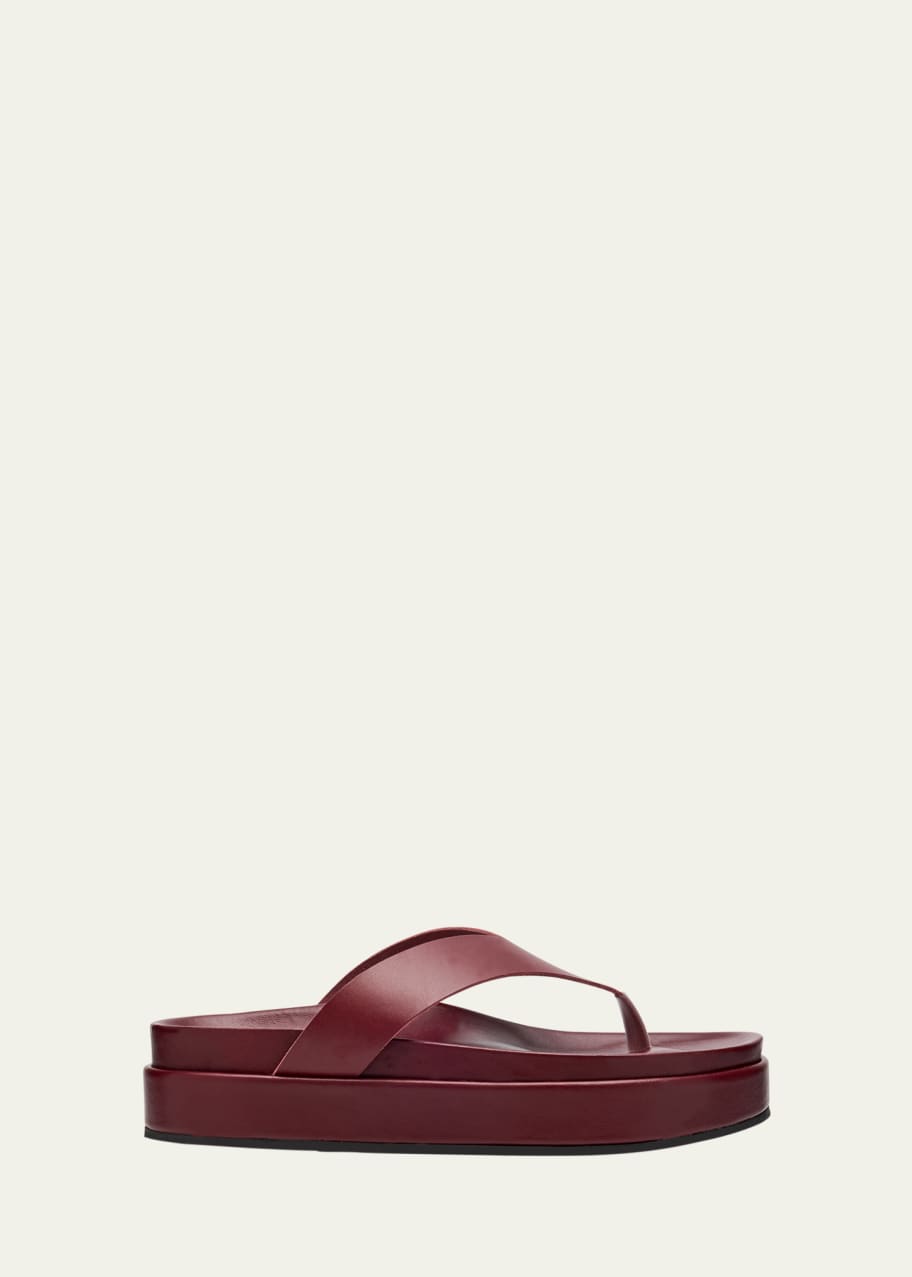 Image 1 of 1: Charys Leather Thong Flatform