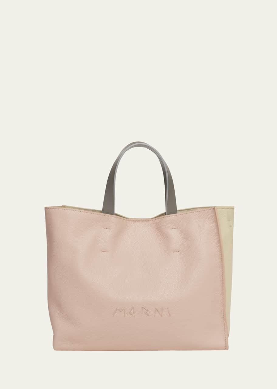 Marni Museo Small East-West Colorblock Leather Tote Bag - Bergdorf