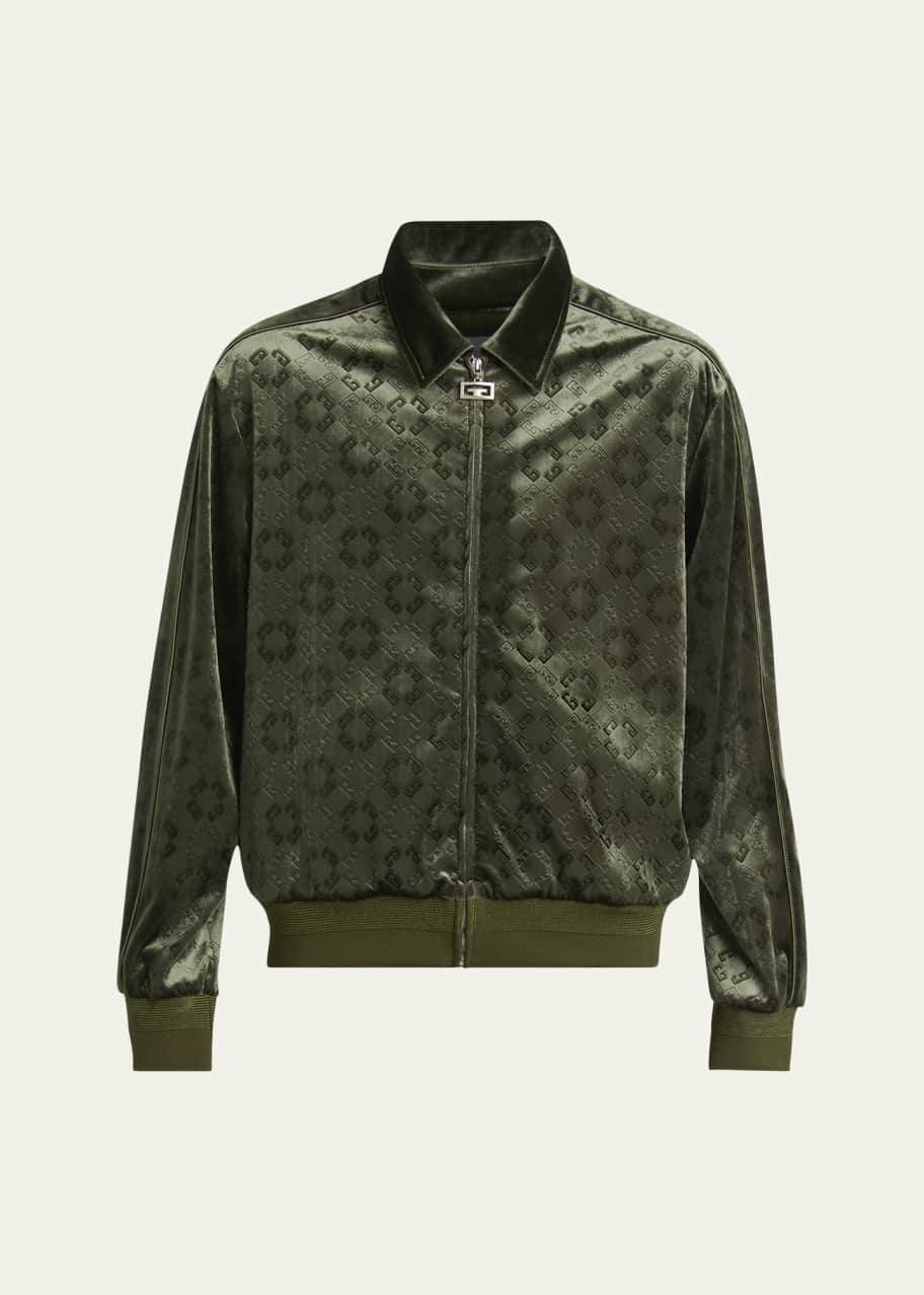 Givenchy Men's G Jacquard Velvet Blouson Jacket - Bergdorf Goodman