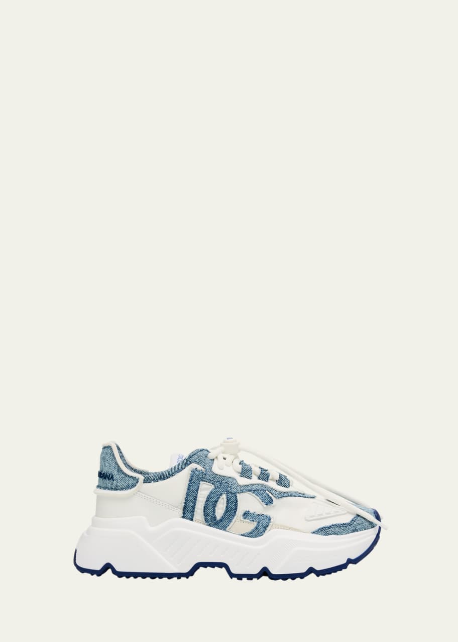 Dolce&Gabbana Daymaster DG logo Denim Runner Sneakers - Bergdorf