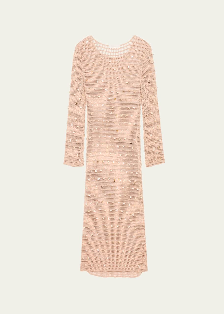 Image 1 of 1: Wylie Shell Crochet Midi Dress
