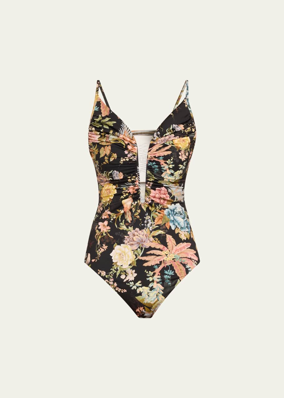 Image 1 of 1: Tallow Gather Plunge One-Piece Swimsuit