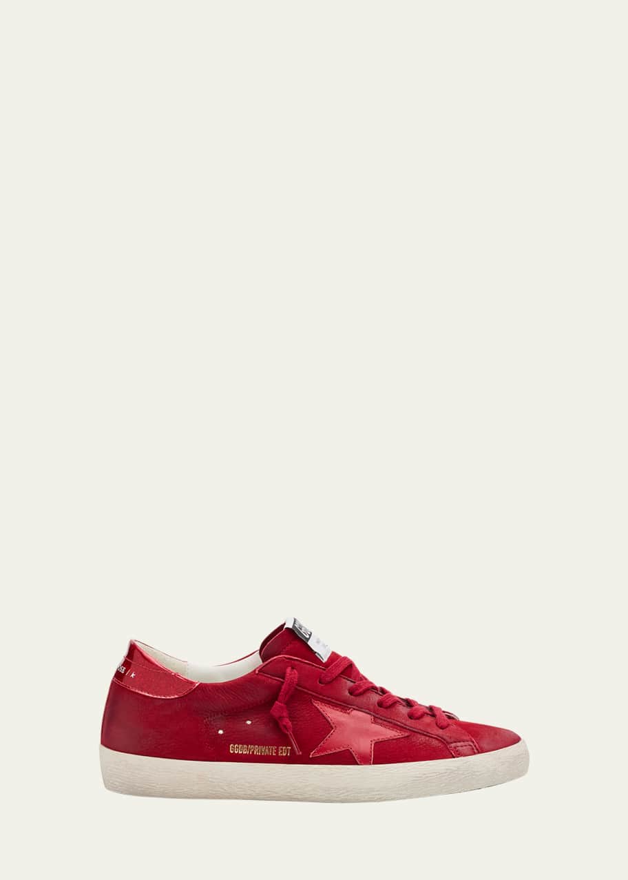 Golden Goose Superstar Mixed Leather Low-Top Sneakers