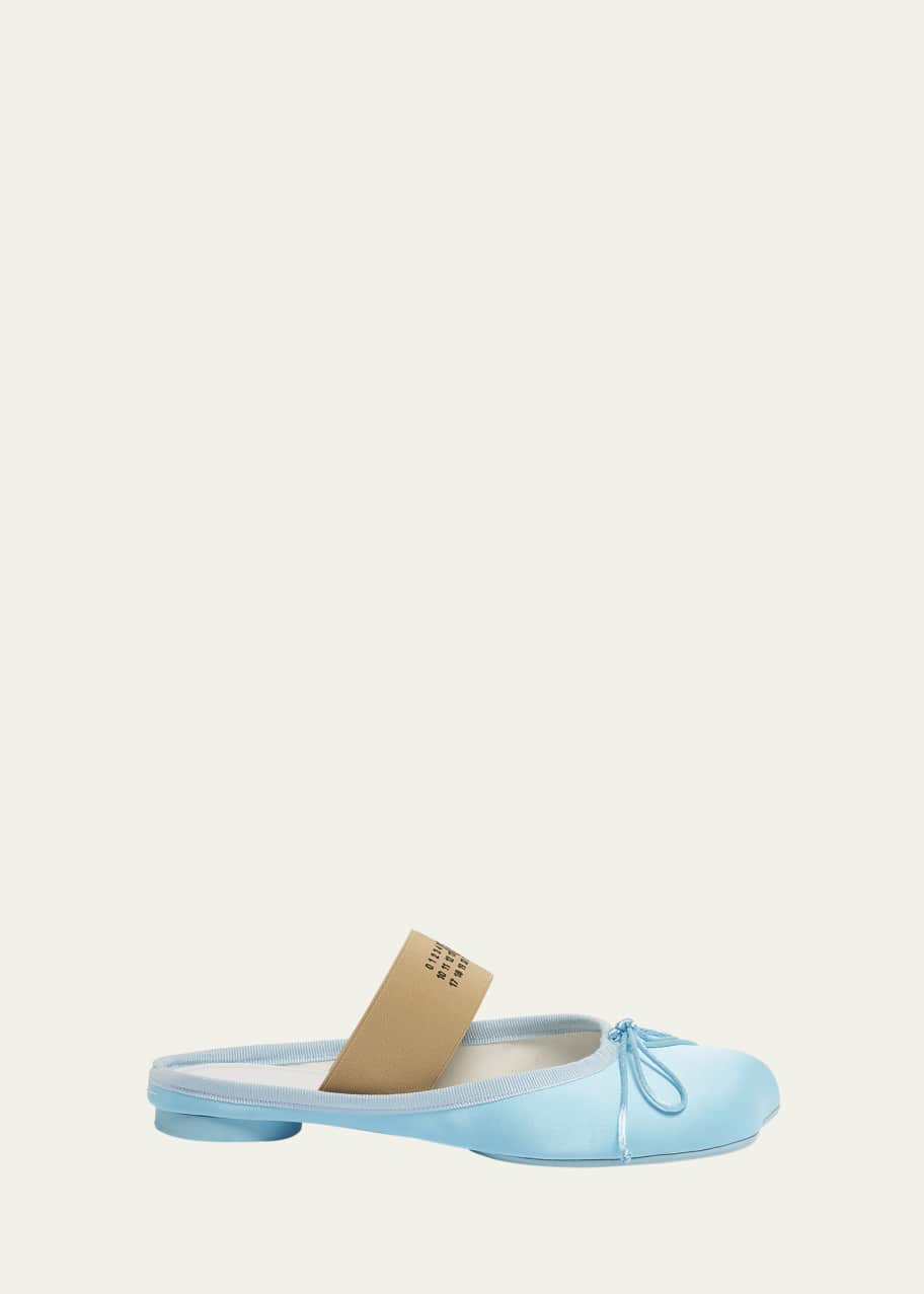 MM6 Maison Margiela Satin Ballet Flat Mules - Bergdorf Goodman