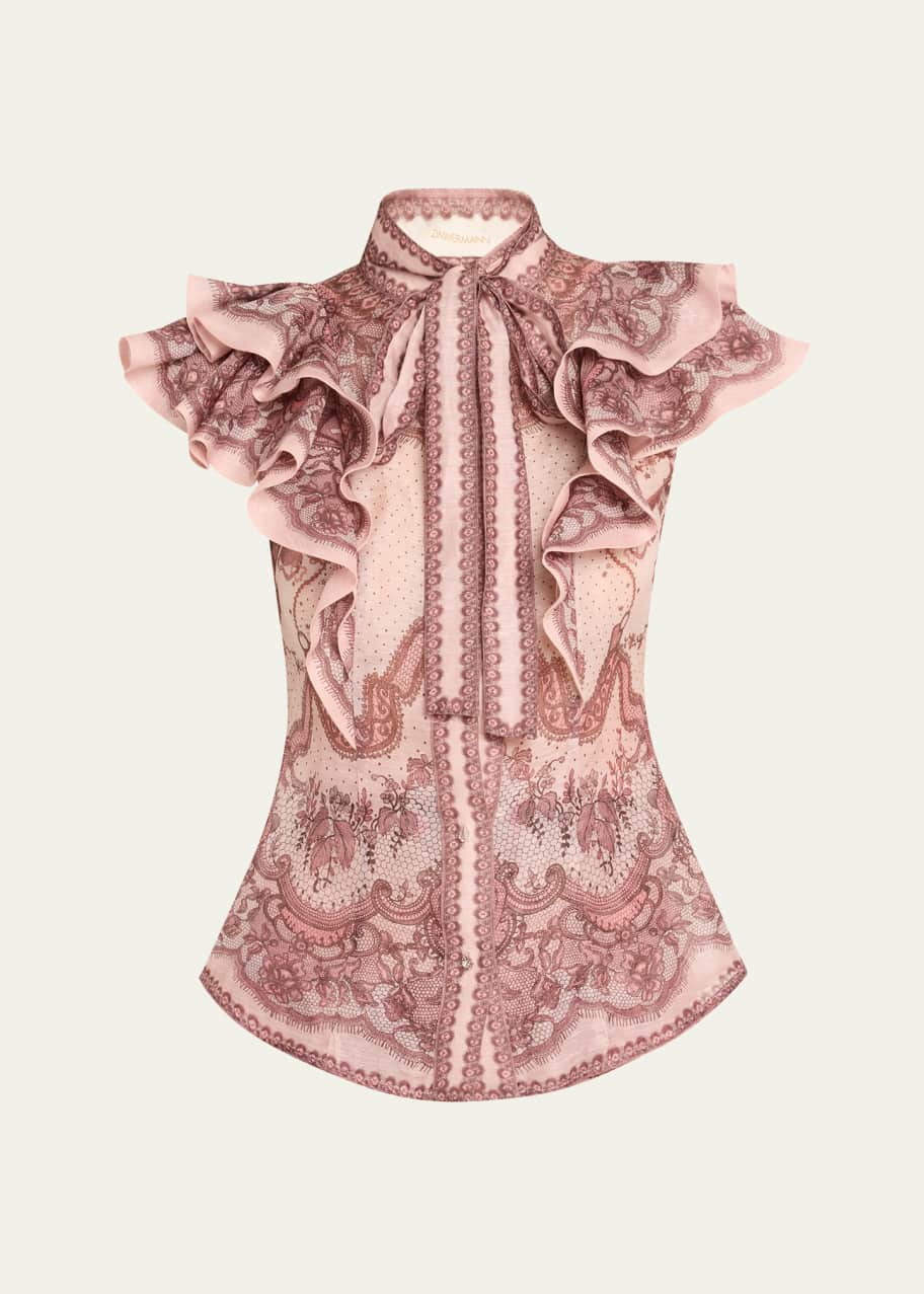 Image 1 of 1: Crush Frilled Fitted Blouse