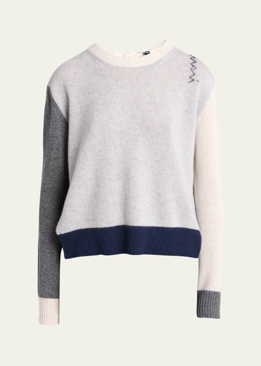 Marni Colorblock Backless Cashmere Sweater - Bergdorf Goodman