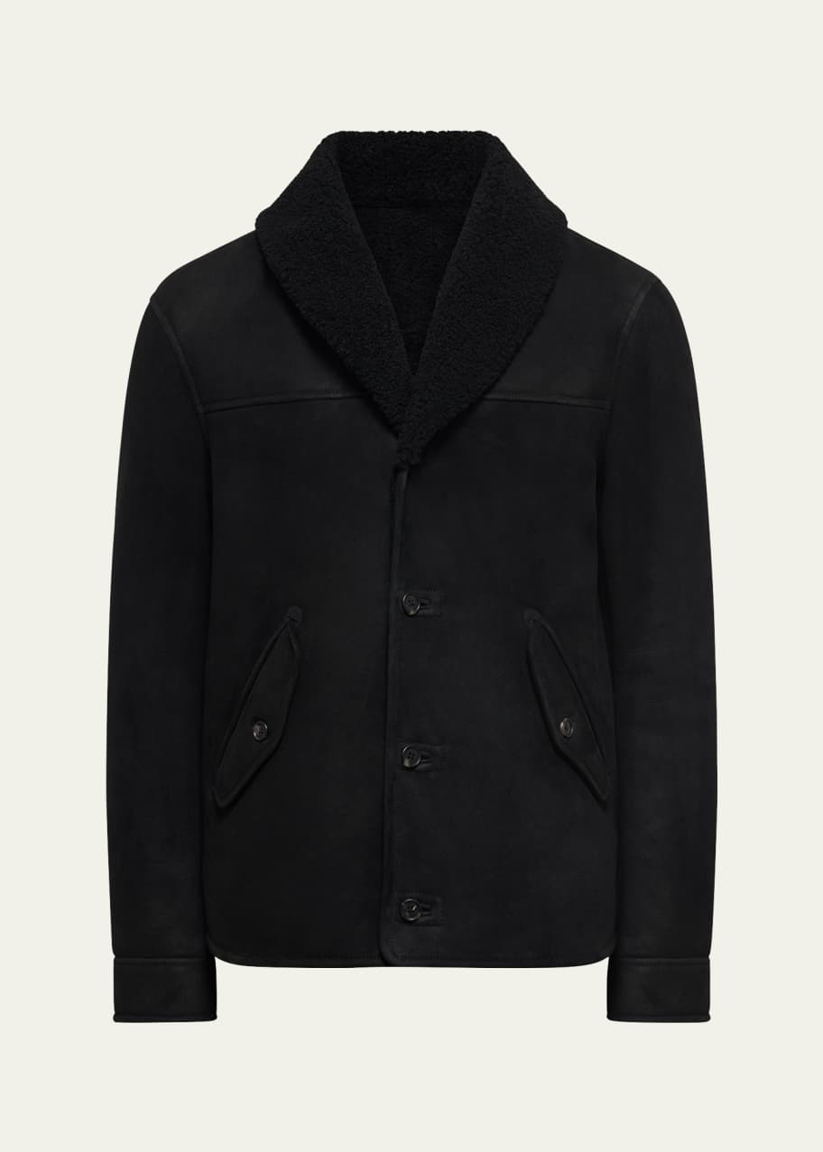 Image 1 of 1: Men's Shearling Pilot Jacket