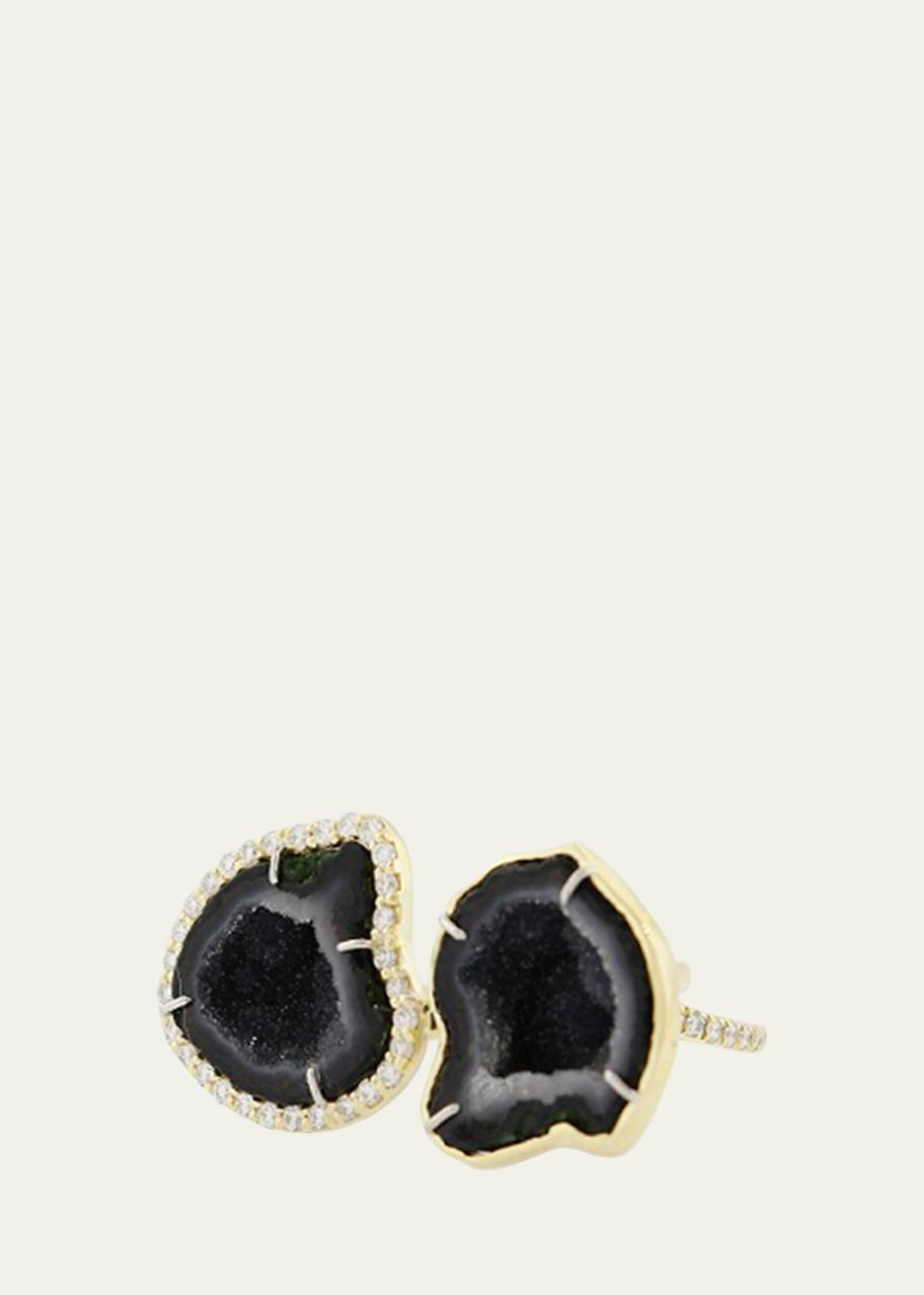 Kimberly McDonald Dark Double Geode Ring with Diamonds in 18K Gold ...