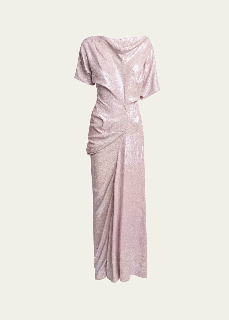 Dries Van Noten Dare Sequin Draped Maxi Dress - Bergdorf Goodman