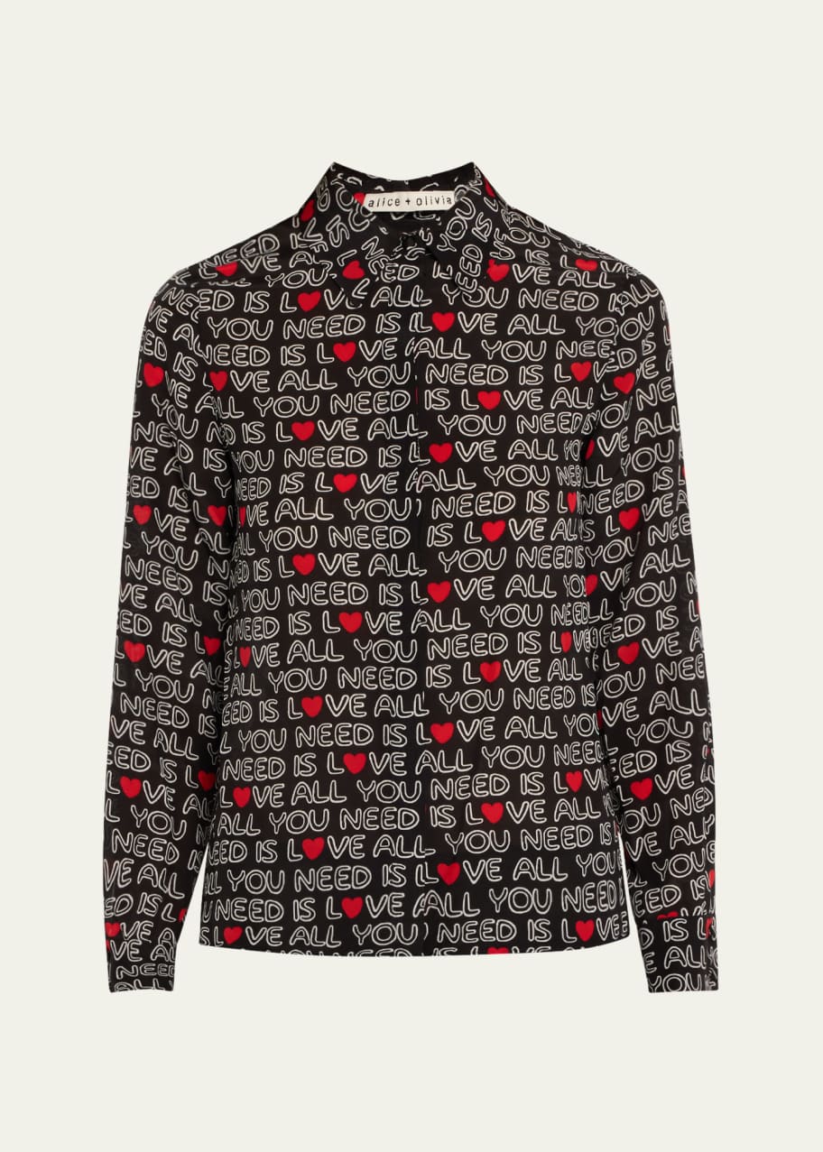 Alice + Olivia x The Beatles All You Need is Love Willa Silk