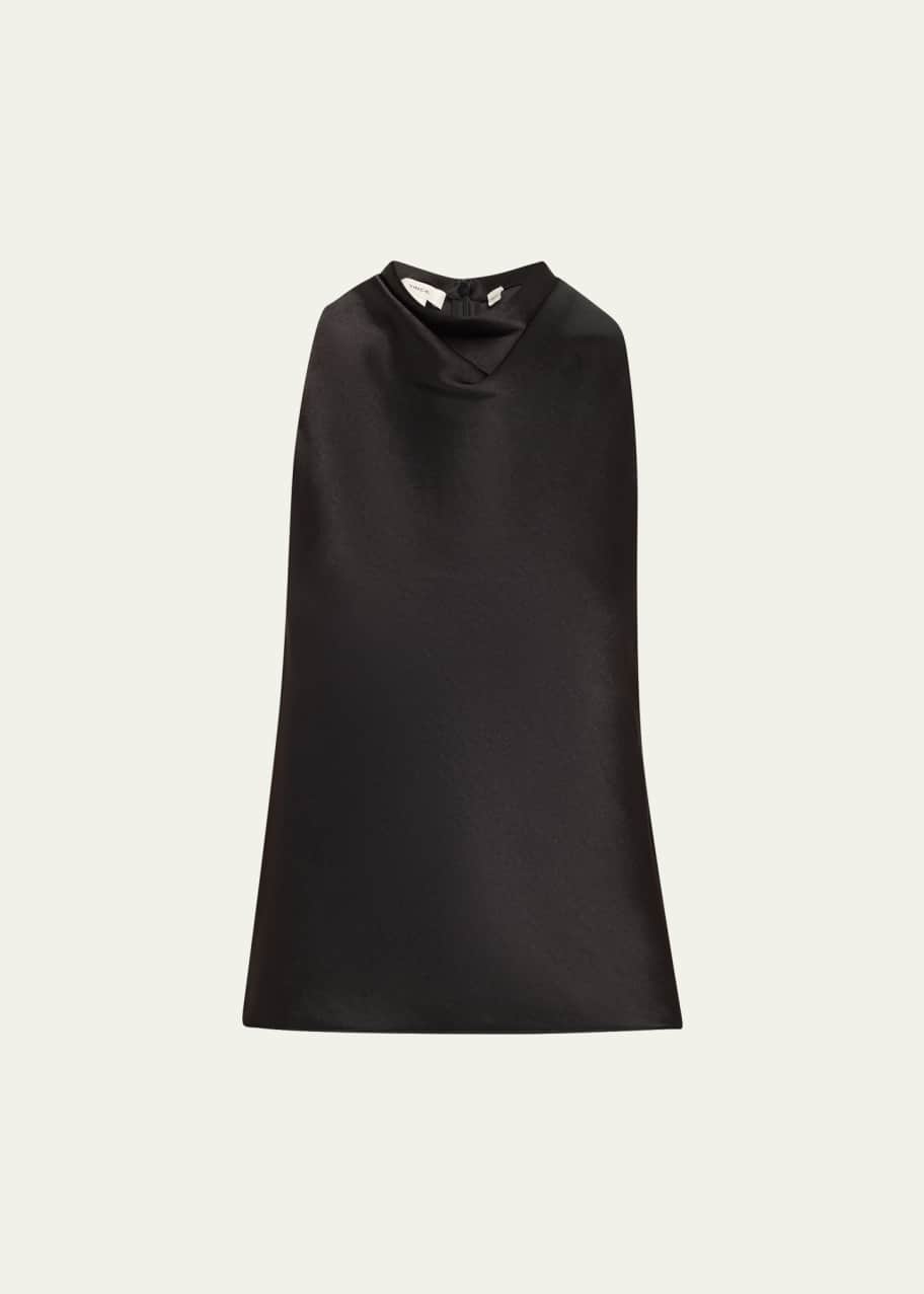 Image 1 of 1: Cowl-Neck Bias Satin Top